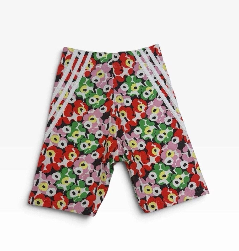 Adidas x Marimekko Colab Biker Shorts Poppy Floral Women’s XS Yoga High Waisted
